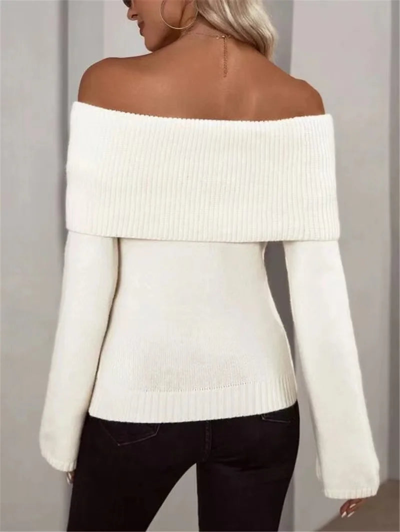 Aurora Off-Shoulder Knit Sweater