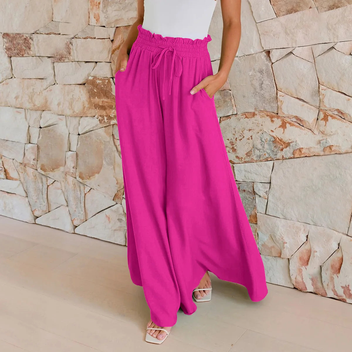 Coastal Ease – Wide-Leg Lounge Pants
