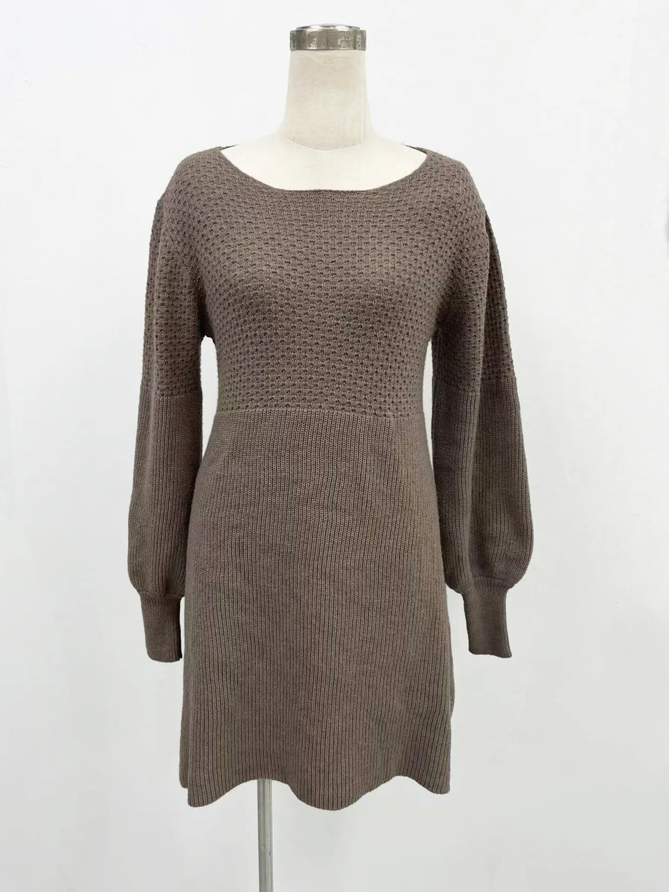 Lantern Sleeve Knit Dress