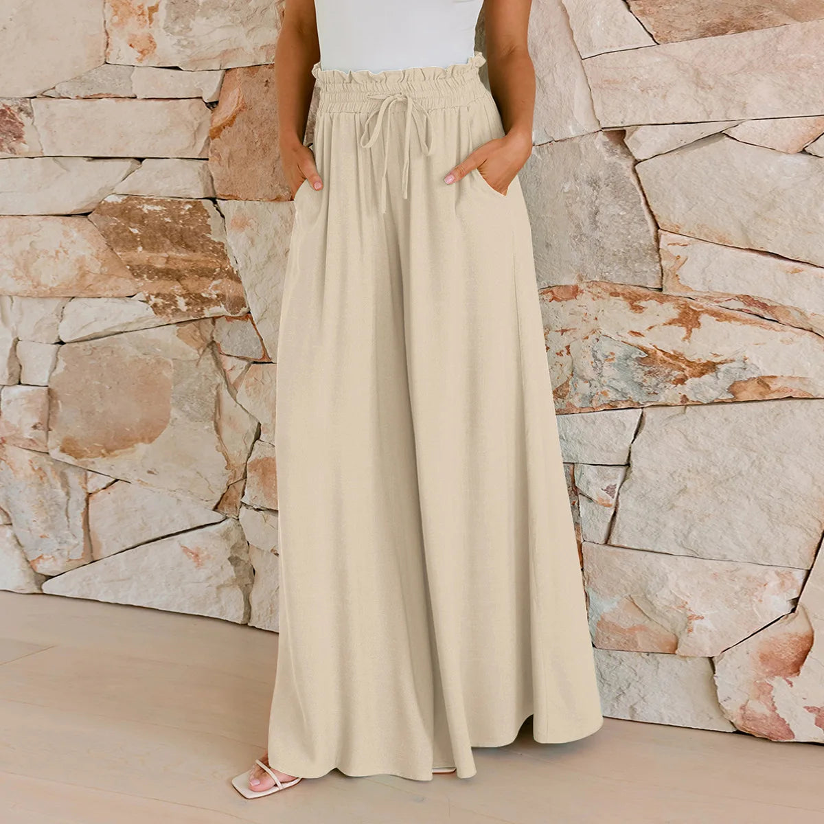 Coastal Ease – Wide-Leg Lounge Pants