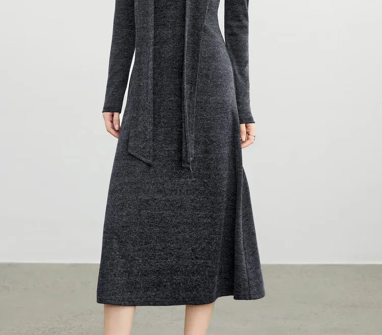 The Removable Shawl A-Line Knit Dress