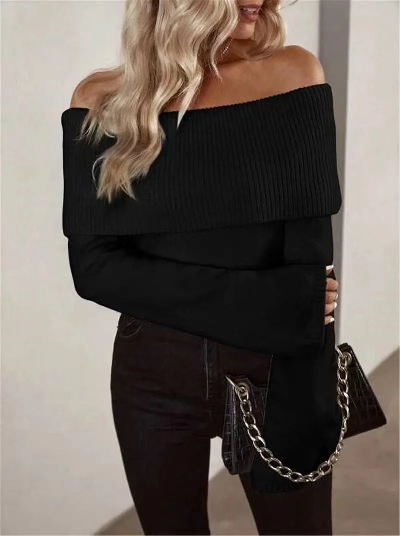 Aurora Off-Shoulder Knit Sweater